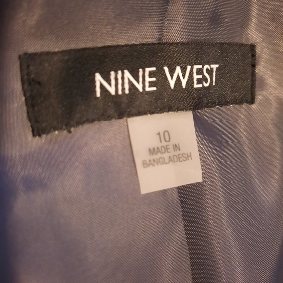 Nine West Gray Cropped Blazer with Waterfall Collar - Picture 2 of 10